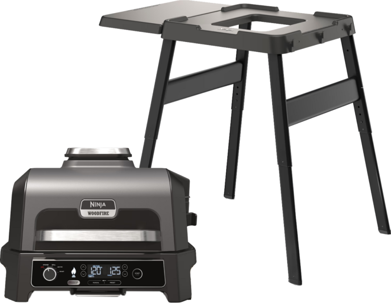 Ninja Woodfire Elektrische BBQ Grill en Smoker OG850EU + Ninja Woodfire Standaard