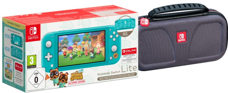 Nintendo Switch Lite Türkis + Animal Crossing + Nintendo Switch Online + Schutzhülle