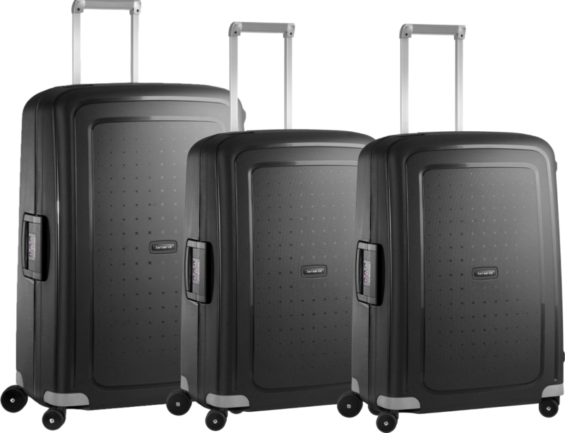 Samsonite S'cure Spinner 69+75+69cm Black kofferset