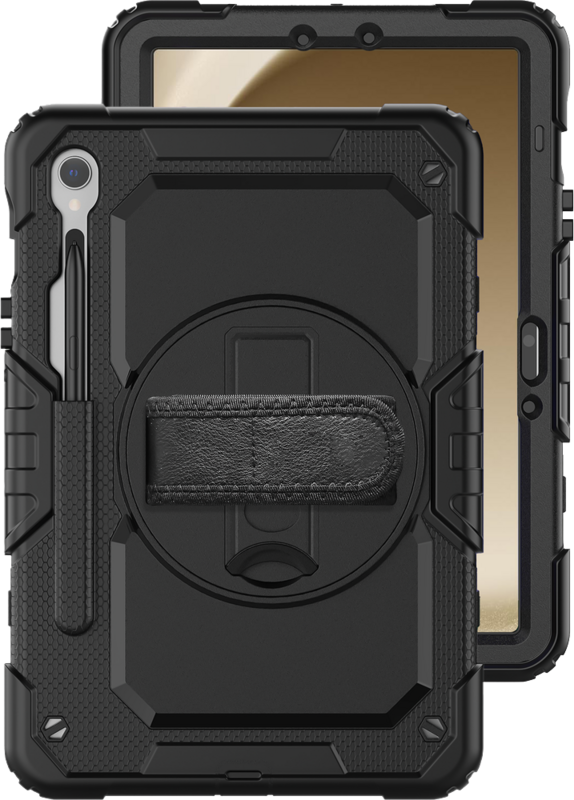 Just in Case Samsung Galaxy Tab S9 / S9 FE Rotating Back Cover Zwart