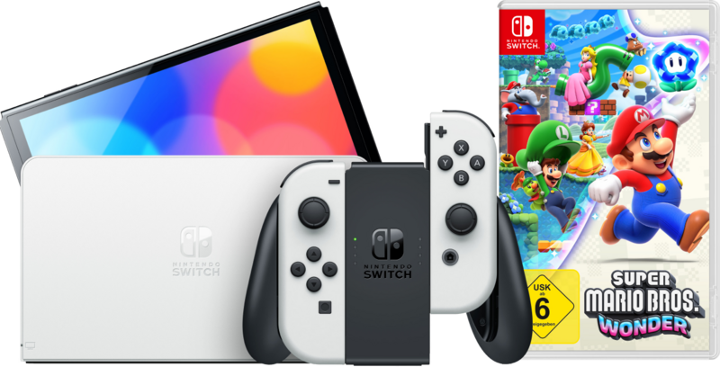 Nintendo Switch OLED Weiß + Super Mario Bros. Wonder