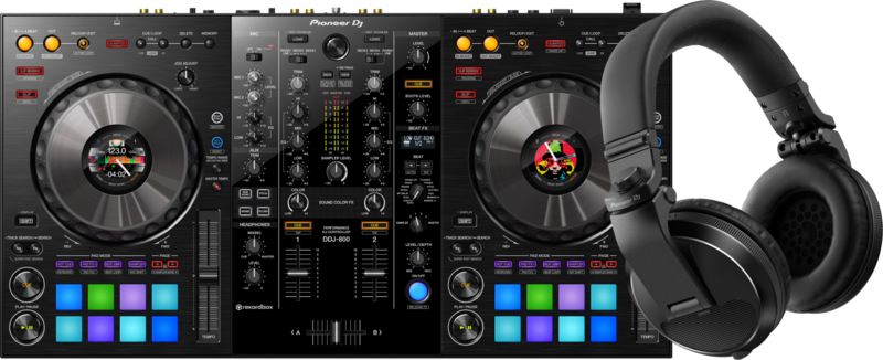 Pioneer DJ DDJ-800 + Pioneer DJ HDJ-X5 Zwart