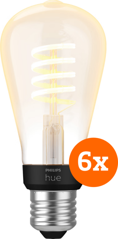 Philips Hue Filament White Ambiance Edison 6er-Pack