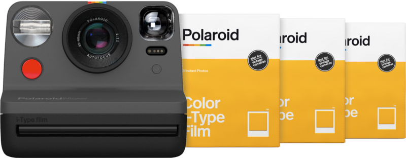 Polaroid Now Zwart + Color Instant film for I-type