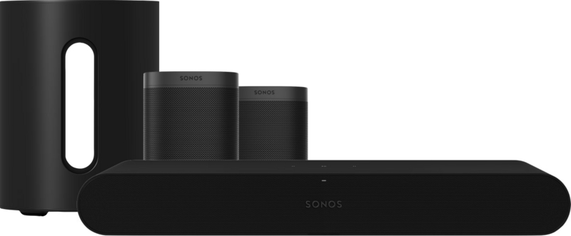 Sonos Ray 5.1 + One SL (2x) + Sub Mini Zwart