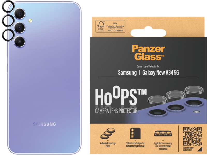 PanzerGlass Hoops Samsung Galaxy A35 Camera Lens Protector Glass