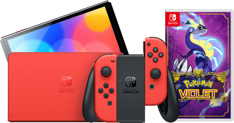 Nintendo Switch OLED Super Mario Editie + Pokémon Violet