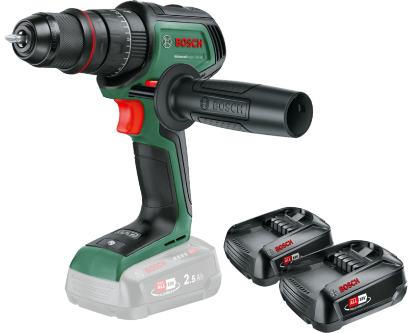 Bosch AdvancedImpact 18V-80 + 2,5-Ah-Akku (2x)