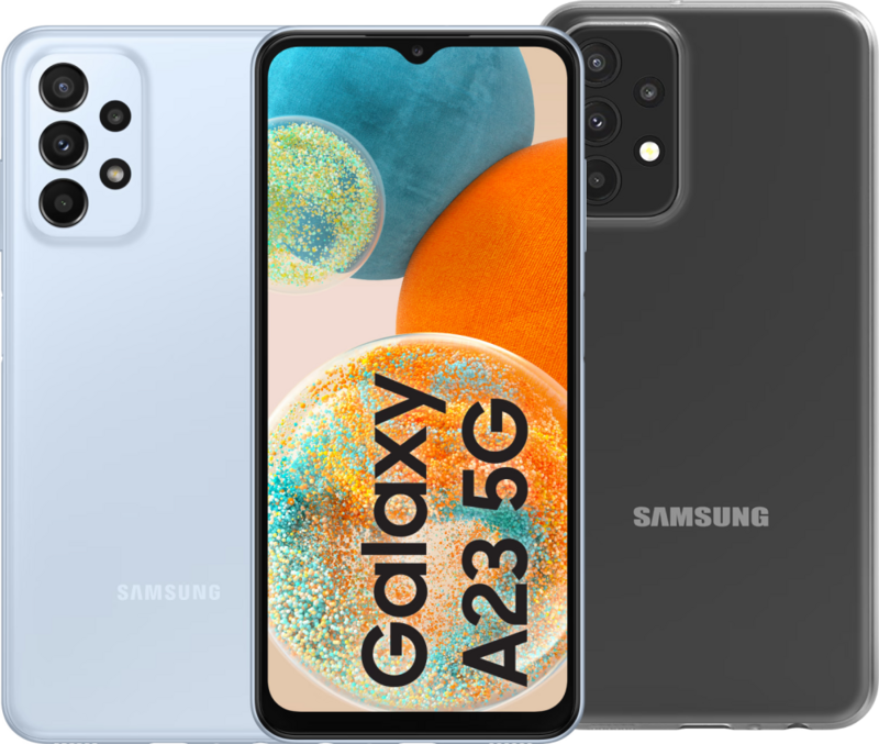 Samsung Galaxy A23 128GB Blauw 5G + BlueBuilt Samsung Galaxy