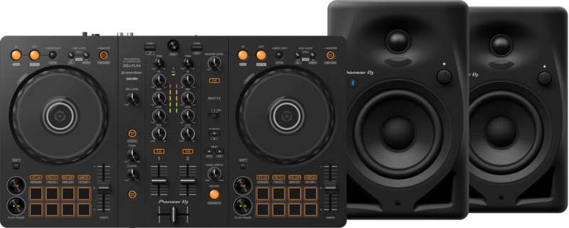 Pioneer DJ DDJ-FLX4 + Pioneer DJ DM-40D-BT Schwarz