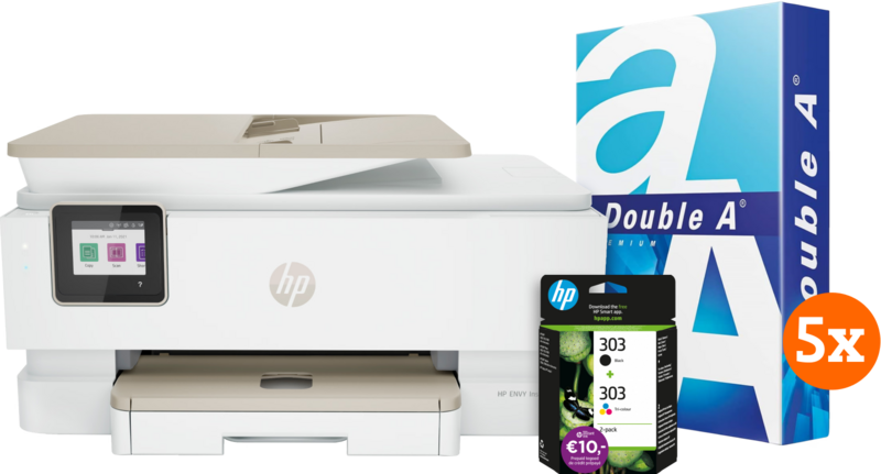 HP ENVY Photo Inspire 7924e + 1 set extra inkt + 2.500 vellen A4 papier