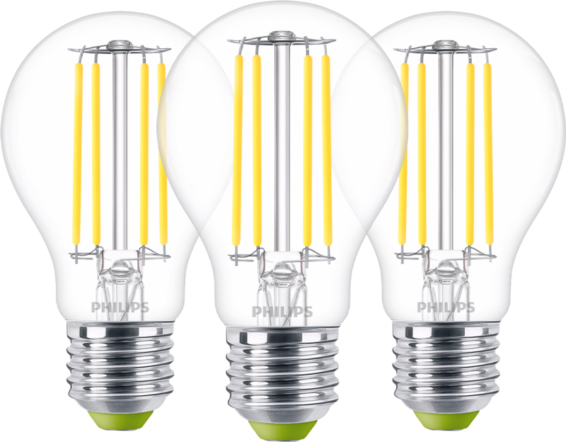 Philips LED Filament lamp - 2,3W - E27 - koel wit licht 3-pack