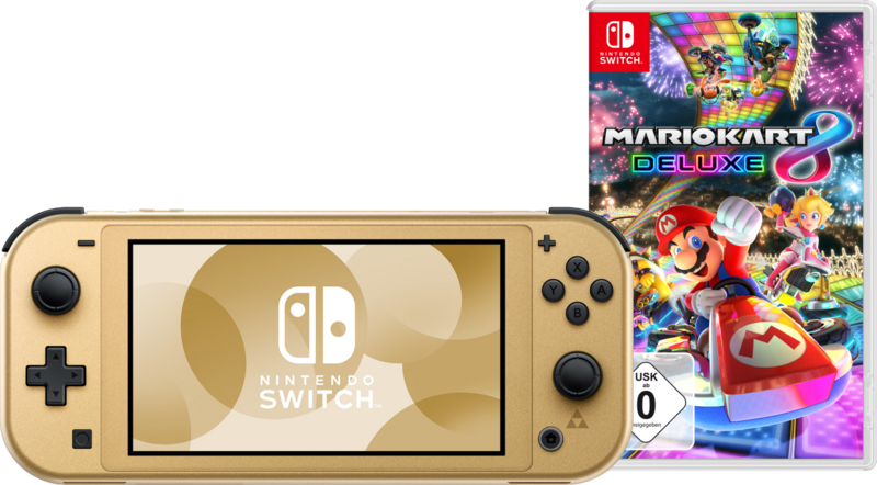 Nintendo Switch Lite Zelda Edition + Mario Kart 8 Deluxe