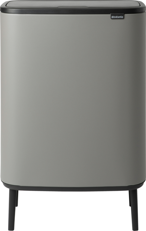 Brabantia Bo Touch Bin Hi 60 Liter Mülleimer mit Inneneimer Mineral Concrete Grey