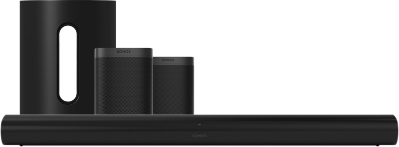 Sonos Arc + 2x One SL + Sub Mini Zwart