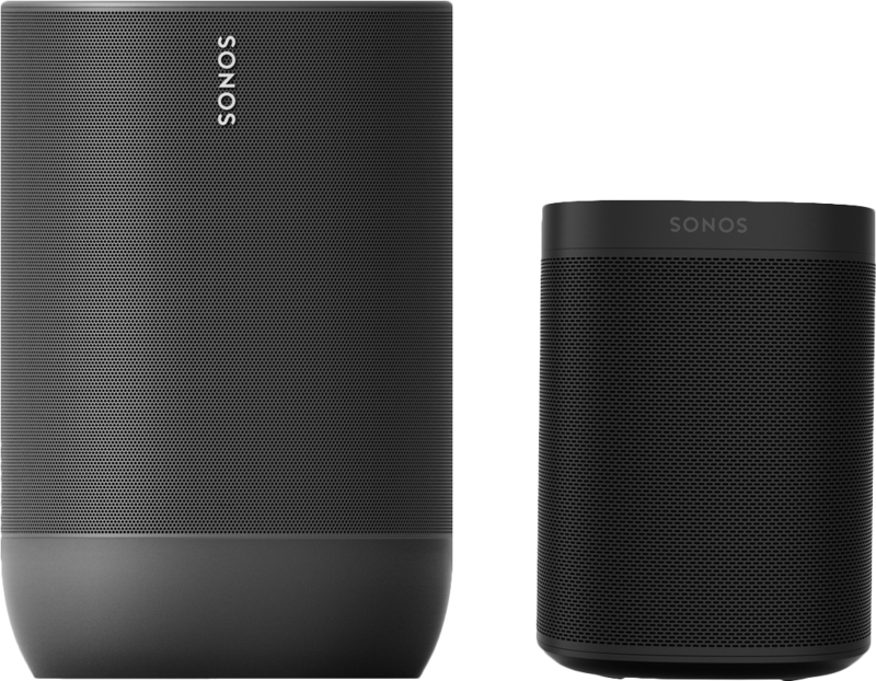 Sonos Move Zwart + Sonos One Zwart