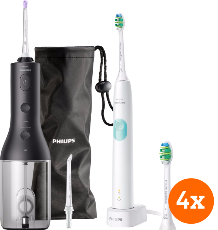 Philips Sonicare ProtectiveClean 4300 HX6807/63 + opzetborstels (4 stuks) + Power Floss