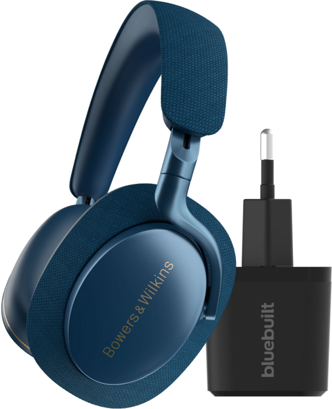 Bowers & Wilkins Px7 S2 Blau + BlueBuilt Quick-Charge-Ladegerät mit USB-A-Port 18 W Schwarz