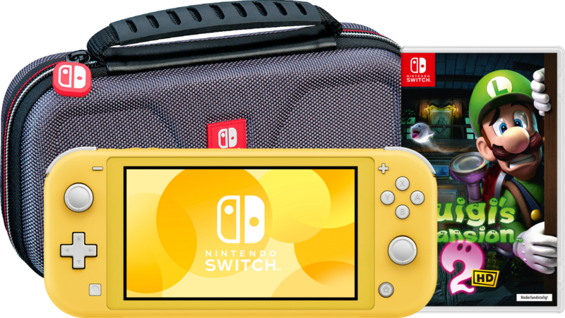 Nintendo Switch Lite Geel + Luigi's Mansion 2 HD + Beschermhoes