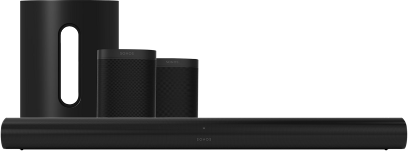 Sonos Arc + 2x One + Sub Mini Zwart