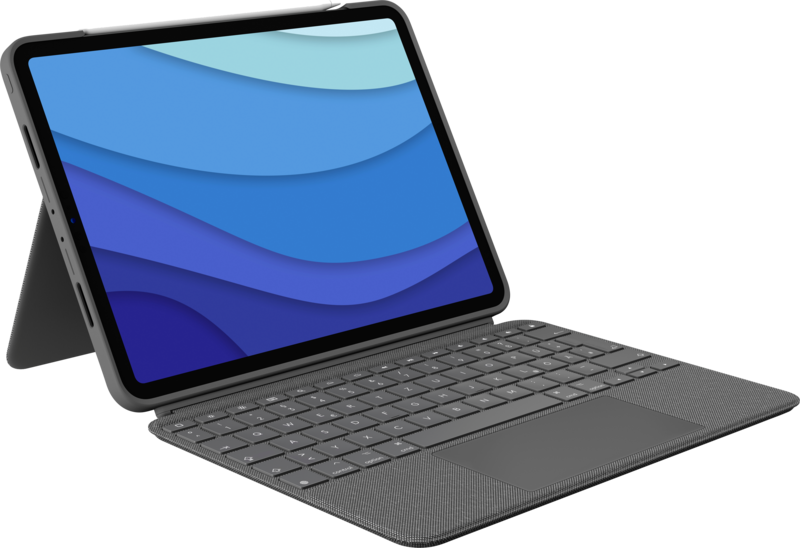 Logitech Combo Touch Apple iPad Pro 11 Zoll (2022/2021/2020) Tastaturhülle QWERTZ Grau