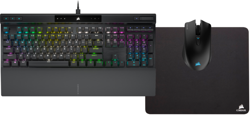 Corsair K70 RGB PRO Gaming Toetsenbord Qwerty + Corsair Harpoon Gaming Muis + Muismat