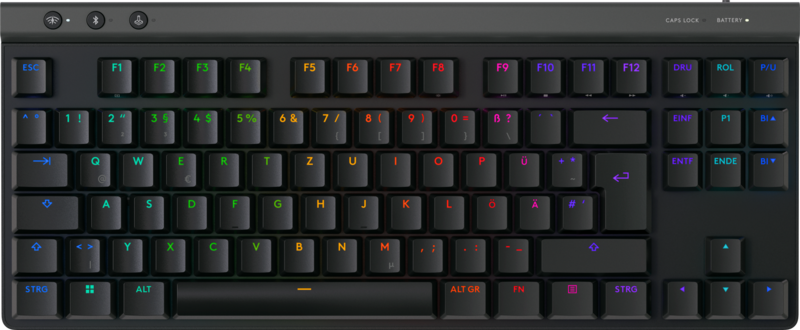 Logitech G515 TKL Lightspeed Gaming-Tastatur QWERTZ Schwarz