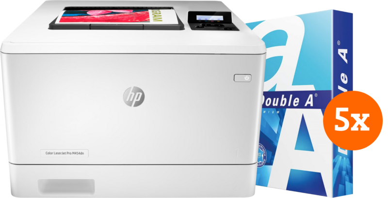 HP Color LaserJet Pro M454dn + 2500 vellen A4 papier