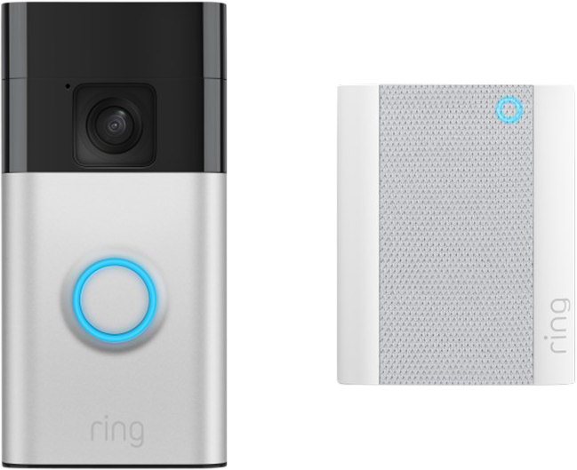 Ring Battery Video Doorbell Nickel + Chime