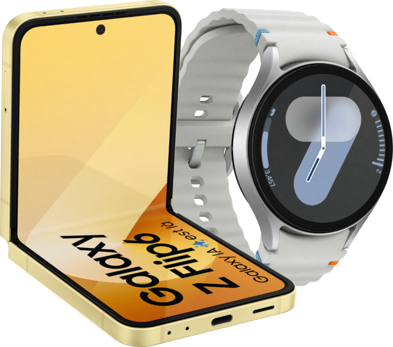 Samsung Galaxy Z Flip 6 512GB Geel 5G + Samsung Galaxy Watch 7 Zilver 44mm