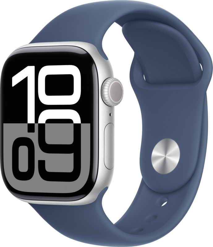 Apple Watch Series 10 42 mm Silber Sportarmband S/M