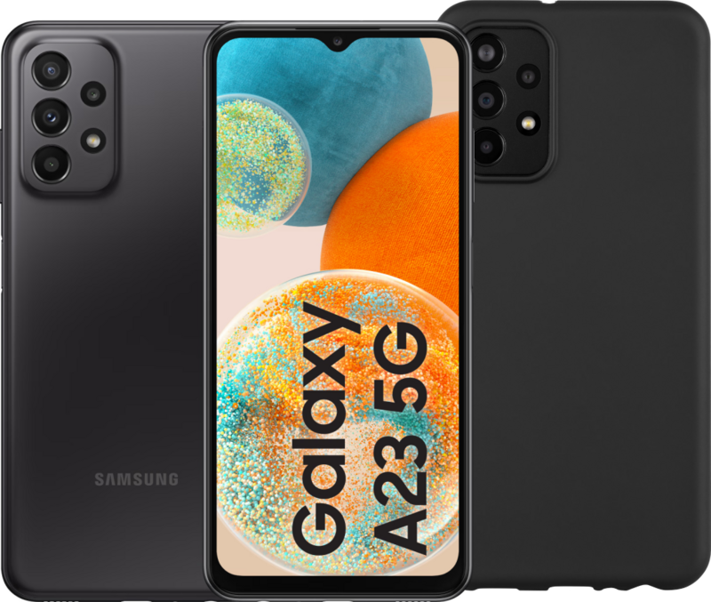 Samsung Galaxy A23 128GB Zwart 5G + BlueBuilt Samsung Galaxy