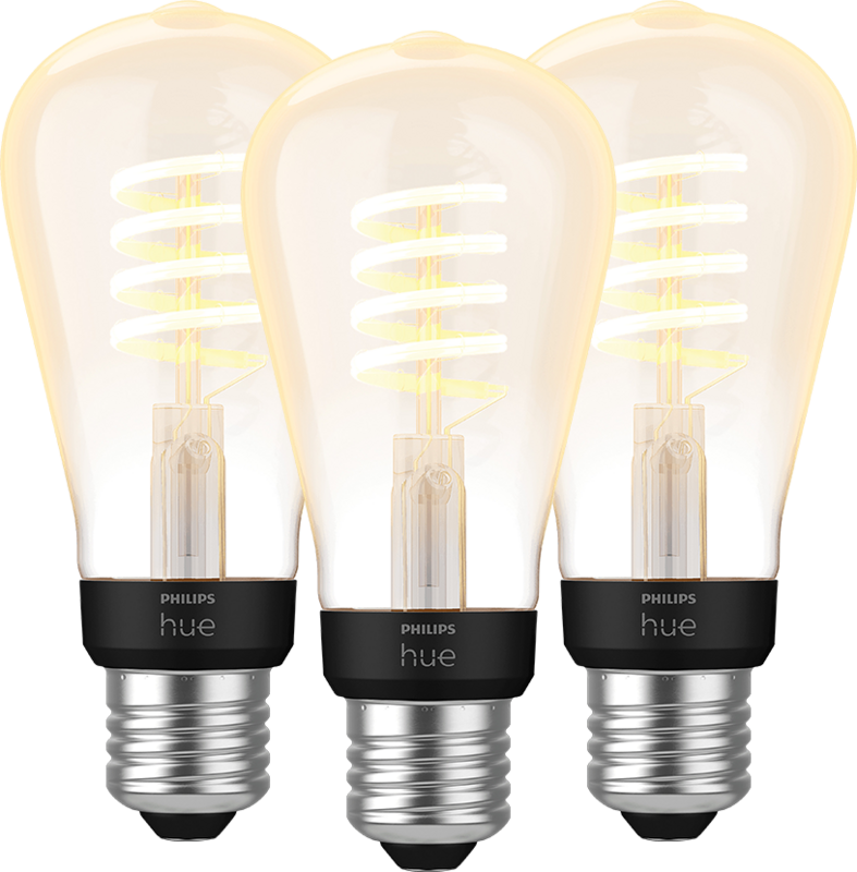 Philips Hue Filamentlamp White Ambiance Edison E27 3-pack