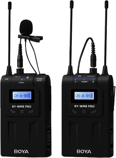 Boya UHF Duo Lavalier-Mikrofon Kabellos BY-WM8 Pro-K1