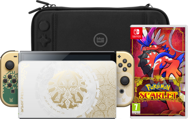 Nintendo Switch OLED Zelda Edition + Pokémon Scarlet + Bluebuilt Beschermhoes