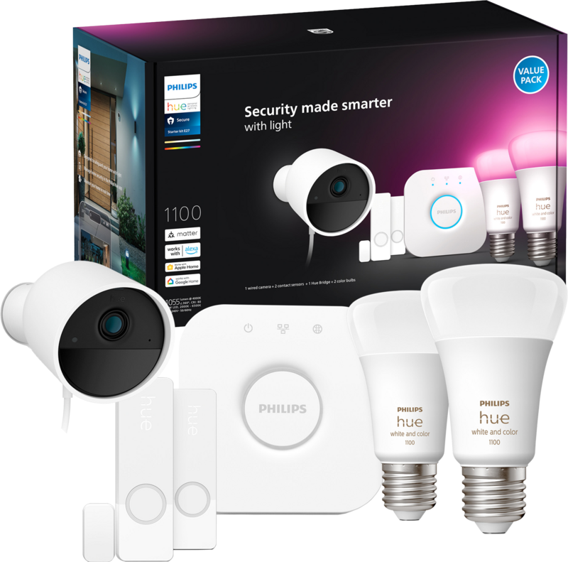 Philips Hue Secure Starterkit - White & Color - E27