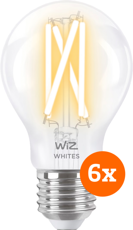 WiZ Smart Filament lamp Standaard 6-pack - Warm tot Koelwit Licht - E27