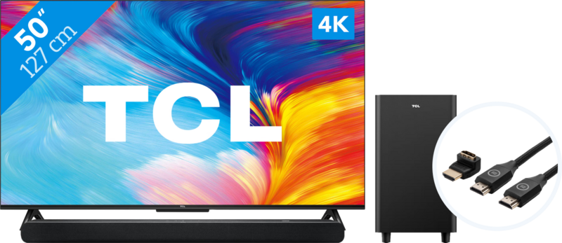 TCL 50P635 (2022) + Soundbar + Hdmi kabel