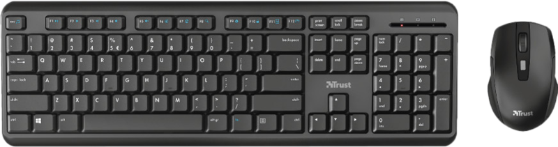 Trust Ody geräuschlose Tastatur und Maus-Set QWERTZ