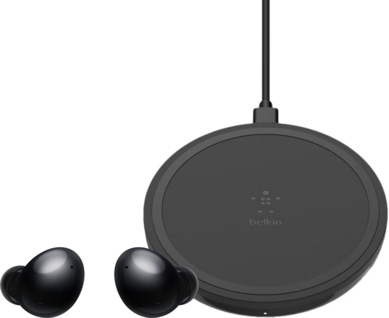 Samsung Galaxy Buds 2 Zwart Onyx + Belkin Boost Up Draadloze Oplader 10W Zwart