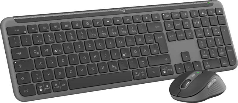 Logitech MK950 Signature Slim Kabellose Tastatur-Maus-Combo QWERTZ Schwarz