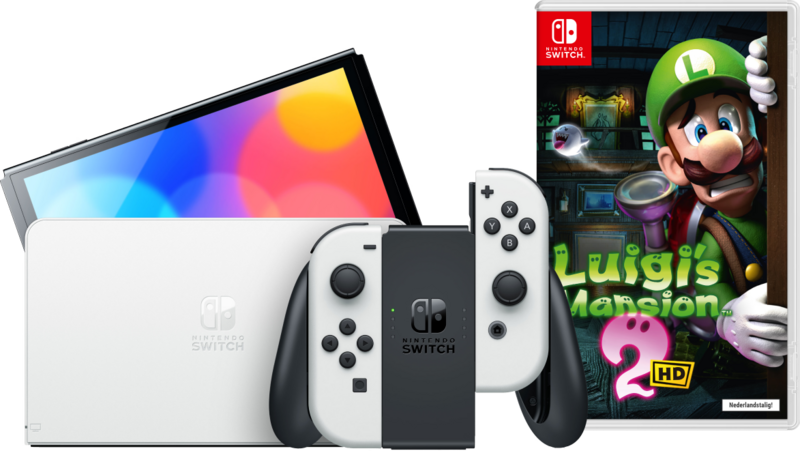 Nintendo Switch OLED Wit + Luigi's Mansion 2 HD