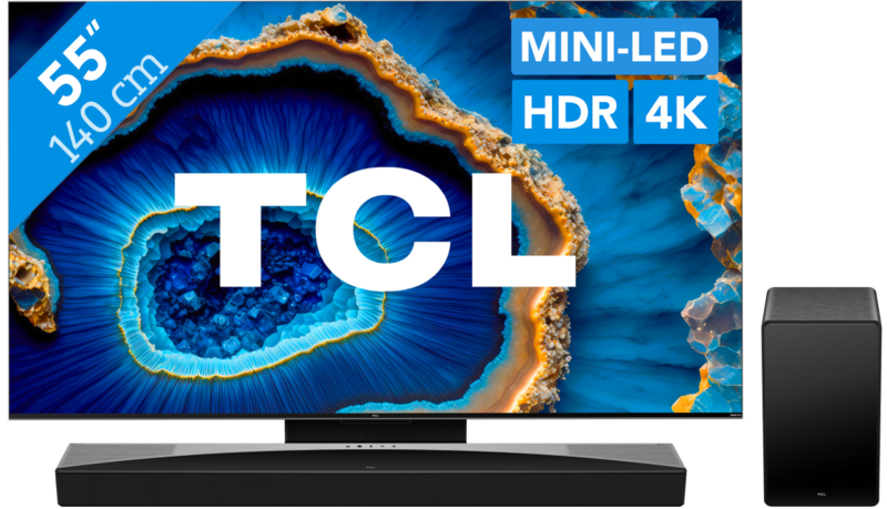 TCL QD Mini-LED 55C803 (2023) + soundbar