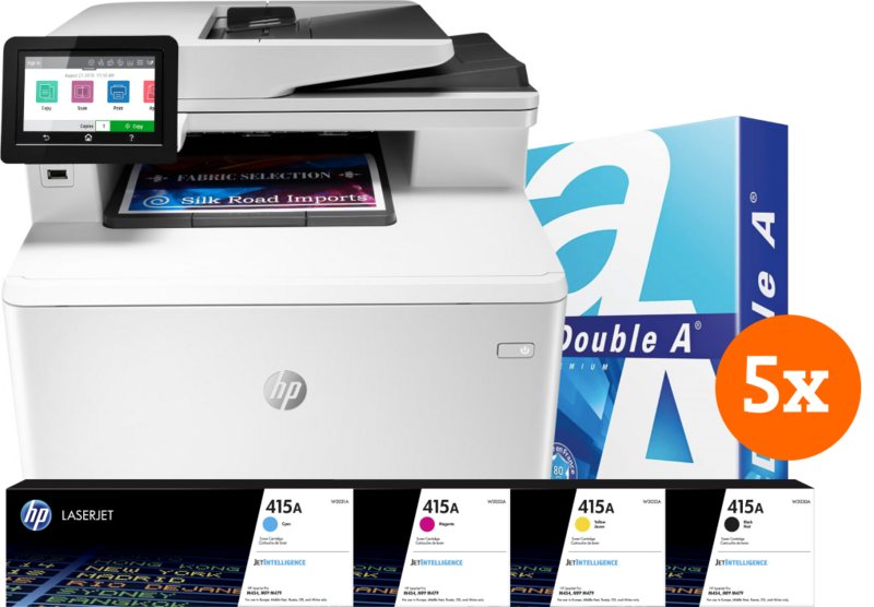 HP Color LaserJet Pro MFP M479dw + 1 extra set toners + 2.500 vellen A4 papier