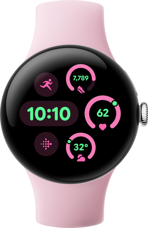 Google Pixel Watch 3 Silber/Rosa 41 mm