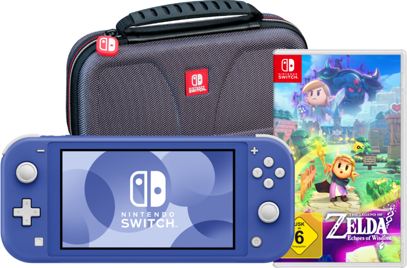 Nintendo Switch Lite Blau + Zelda: Echoes of Wisdom + Bigben Schutztasche