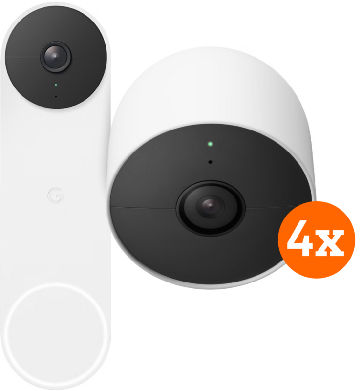 Google Nest Doorbell + Google Nest Cam 4-pack