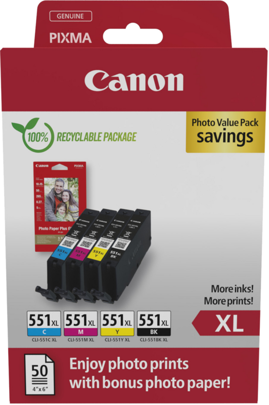 Canon CLI-551XL Patronen Multipack