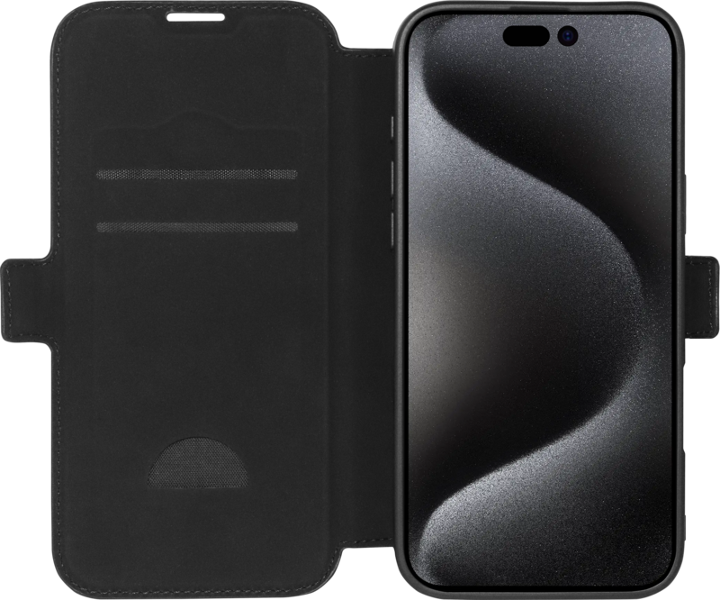 BlueBuilt Apple iPhone 16 Pro Max Book Case Leder Schwarz