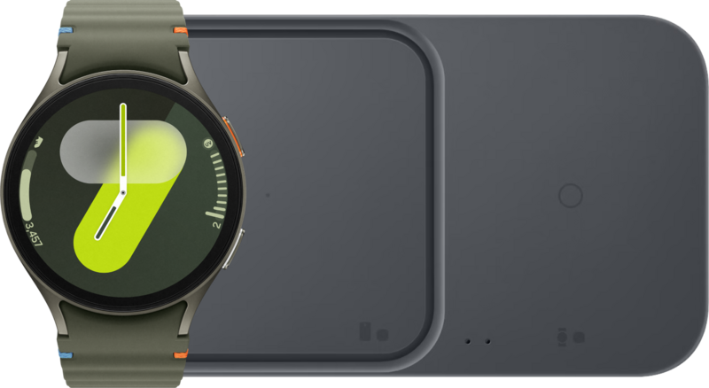 Samsung Galaxy Watch 7 Groen 40mm + Duo Draadloze Oplader